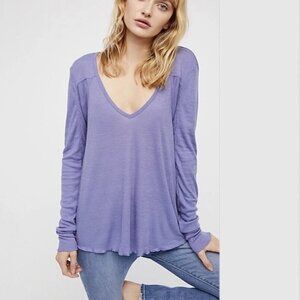 Free People Intimates Rock The Boat Ribbed Long Sleeve Tee